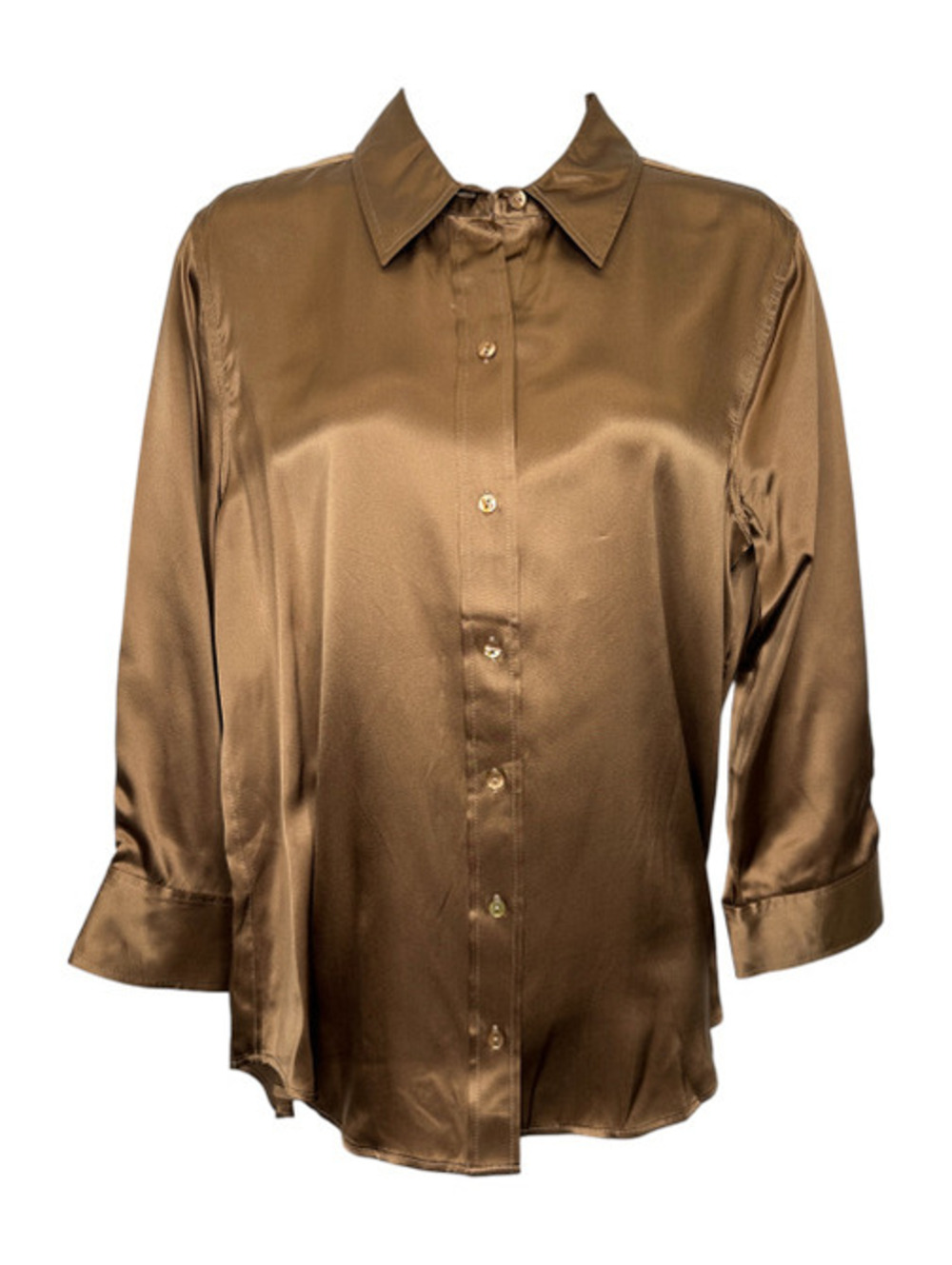 L'AGENCE Dani Silk Blouse in Cinnamon Swirl
